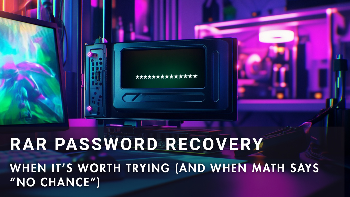 When RAR password recovery is feasible and when math makes it impossible