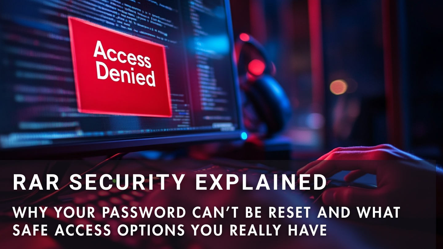 Why RAR passwords cannot be reset and how RAR encryption works