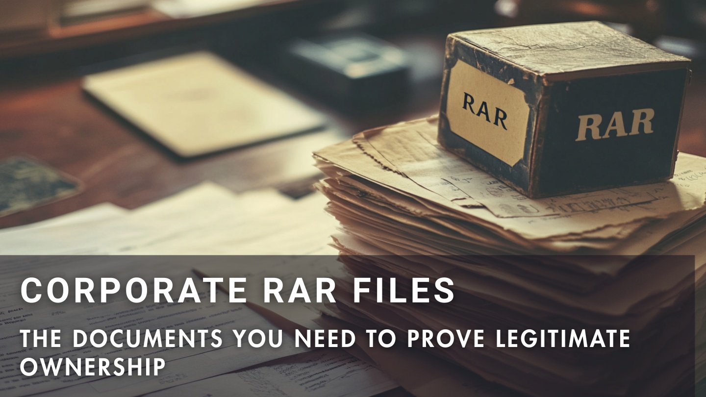 How to prove ownership of a RAR archive in corporate workflows