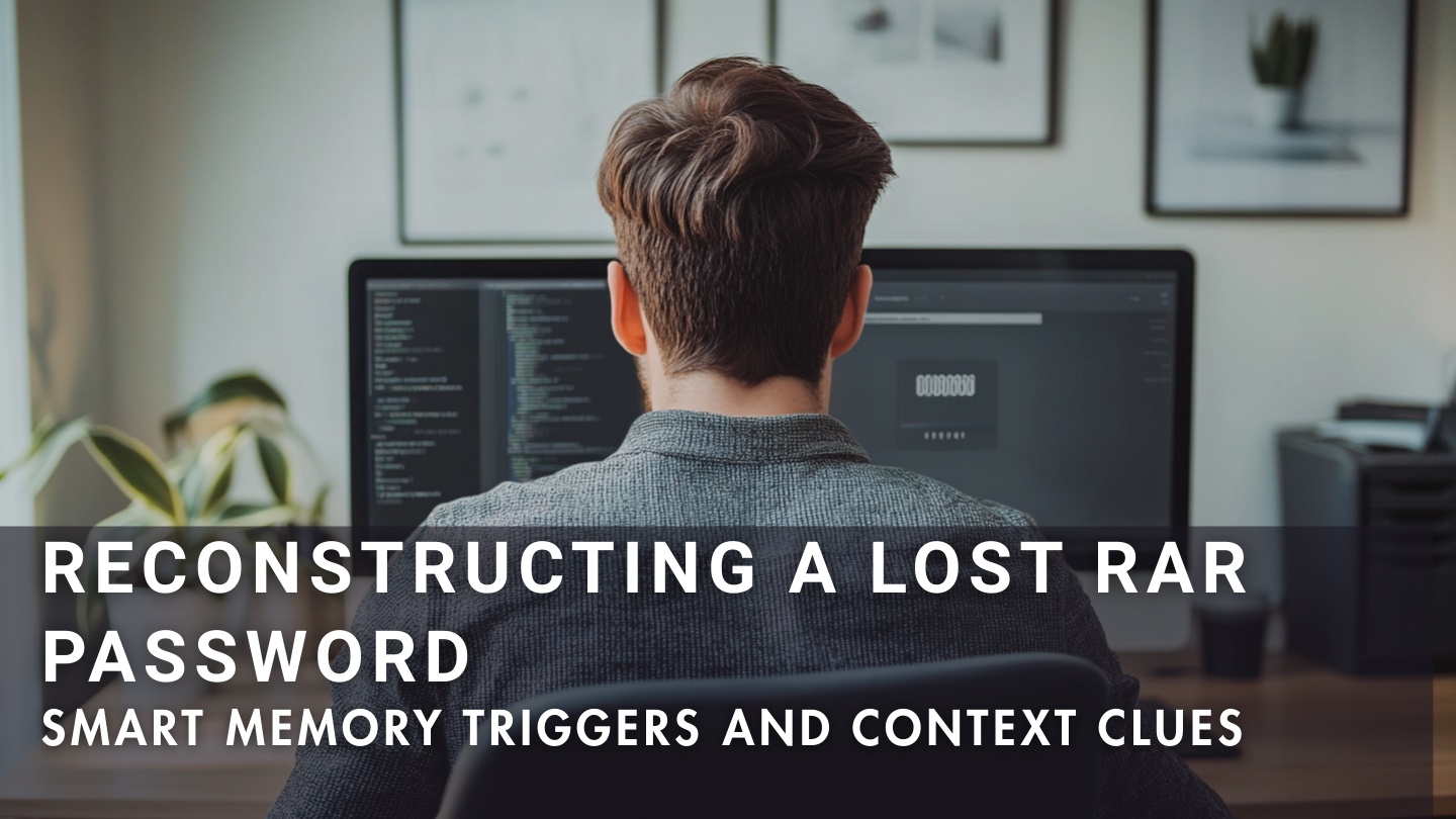 How to reconstruct a forgotten RAR password using memory triggers and context clues