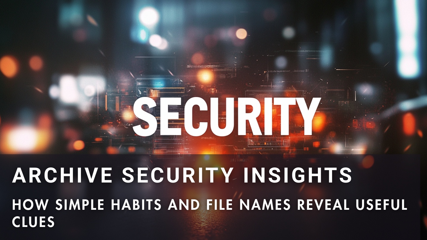 How naming habits and file patterns reveal clues about your archive’s security history