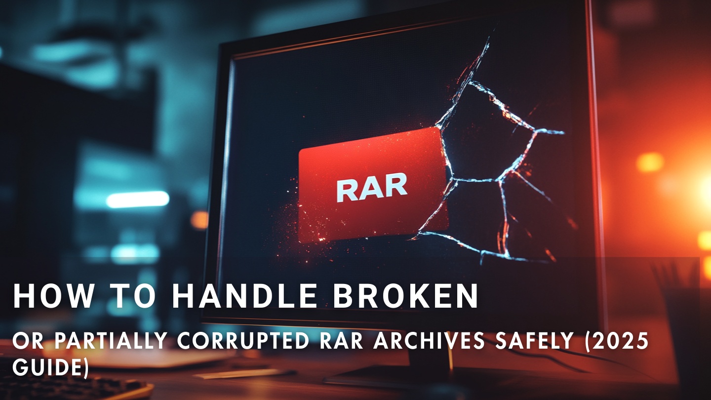How to safely manage broken or partially corrupted RAR archives without risking further damage