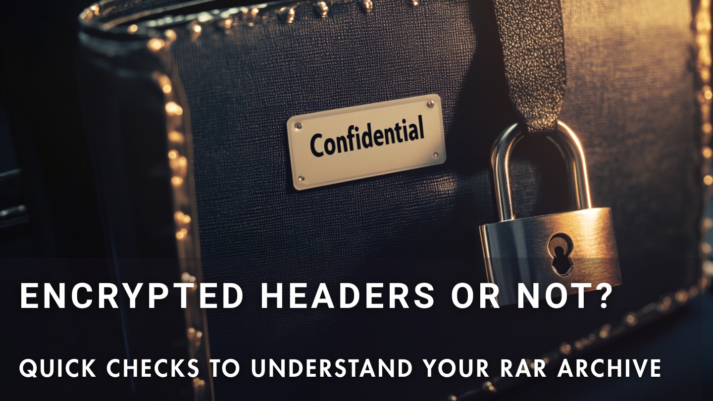 How to quickly check whether your RAR archive uses header encryption without tools