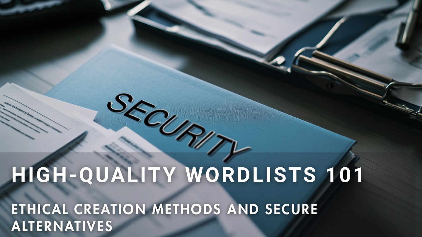 How ethical high-quality wordlists are created and what safer alternatives exist