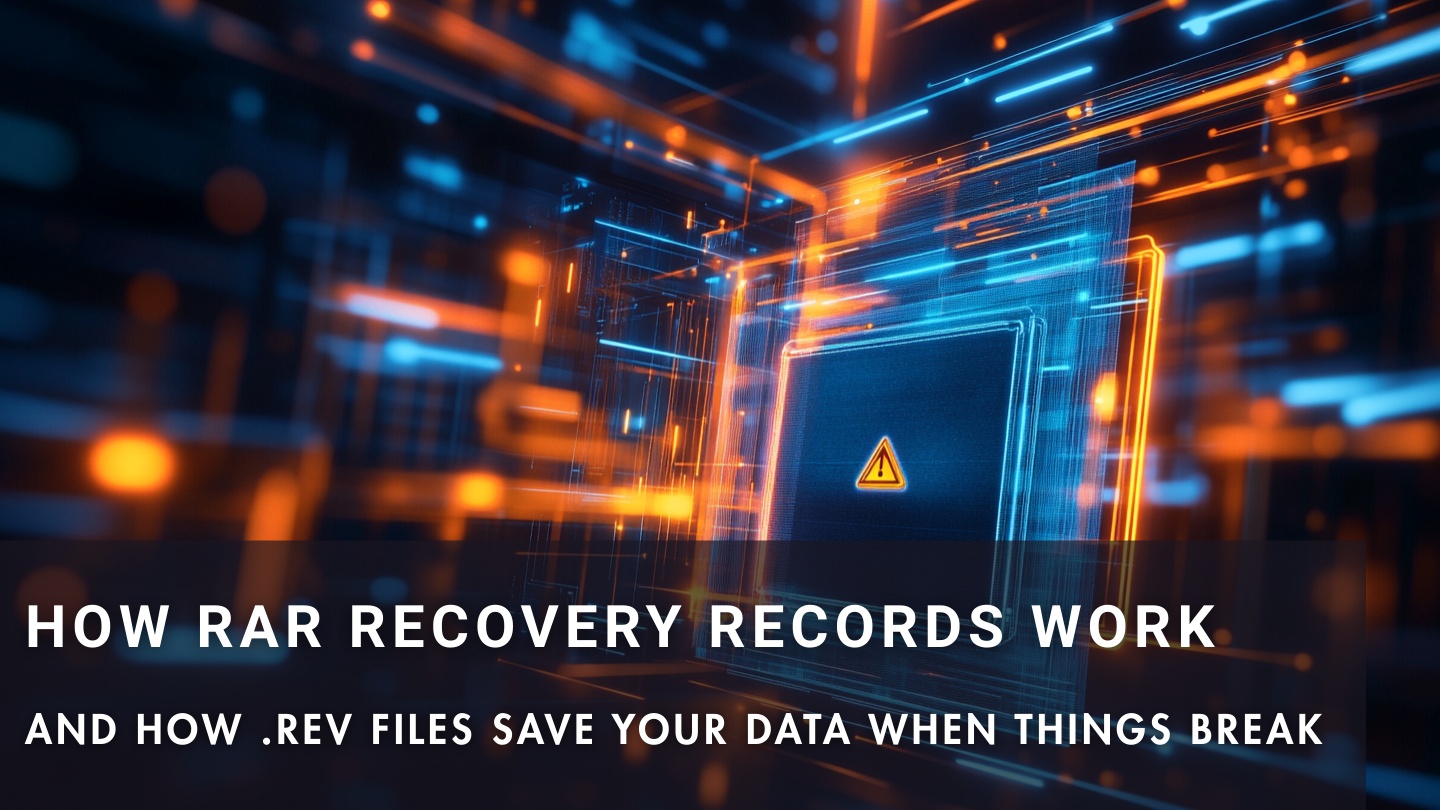 How RAR recovery records and .rev volumes protect and restore damaged archives