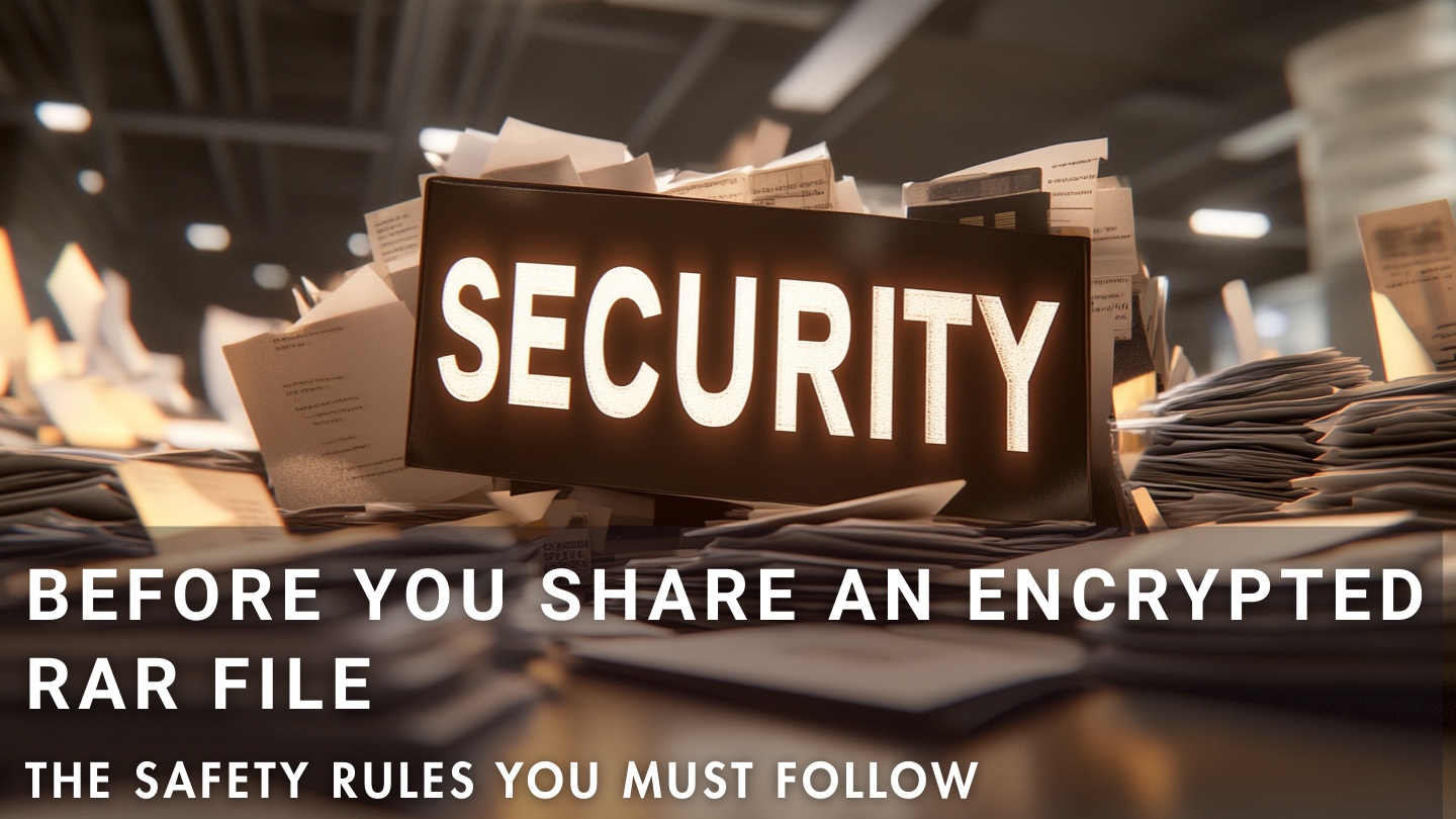 How to safely share encrypted RAR files with colleagues or clients
