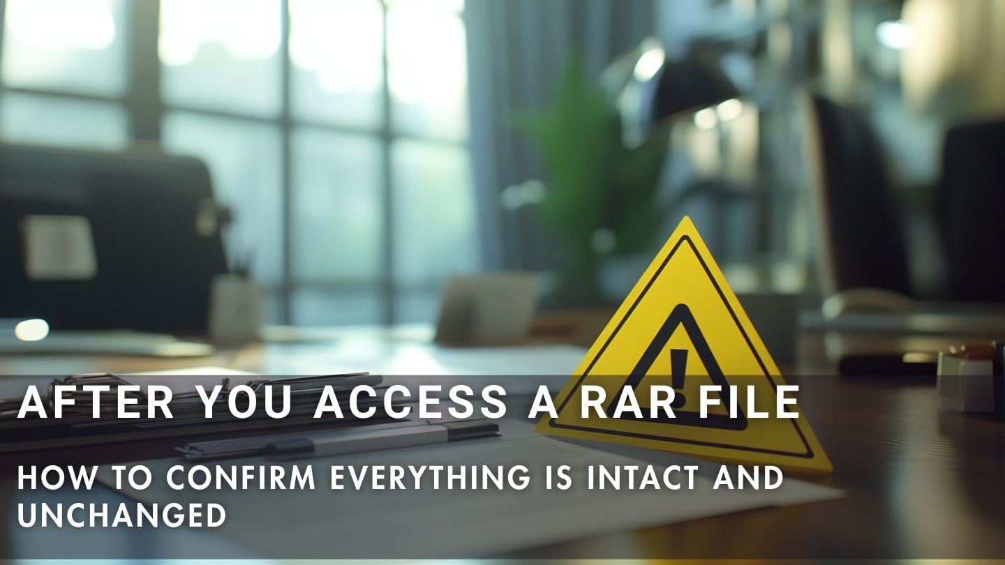 How to verify file integrity after successfully opening a RAR archive