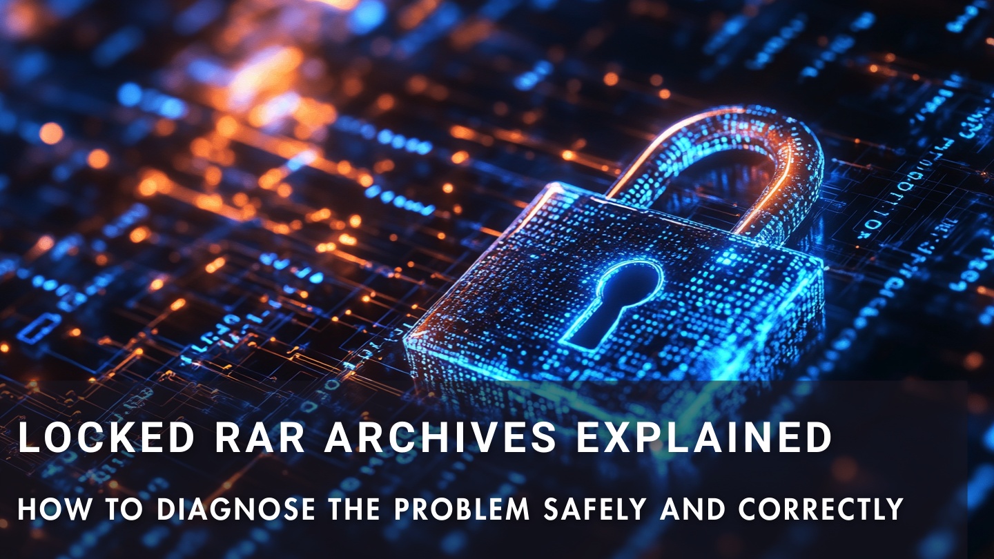 How to safely diagnose a locked RAR archive without risking data loss