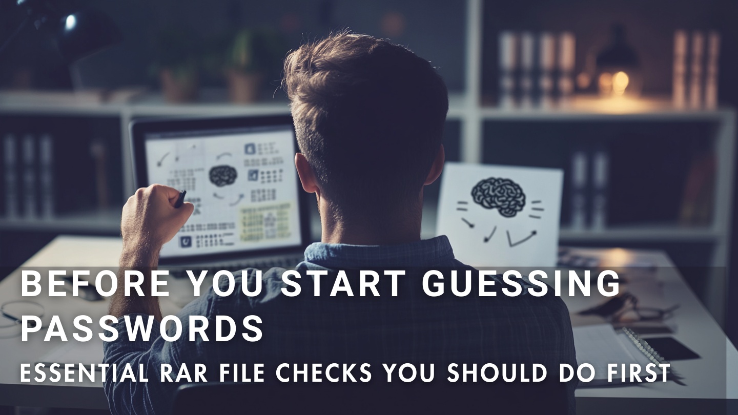 What to check in a RAR file before considering any password guessing