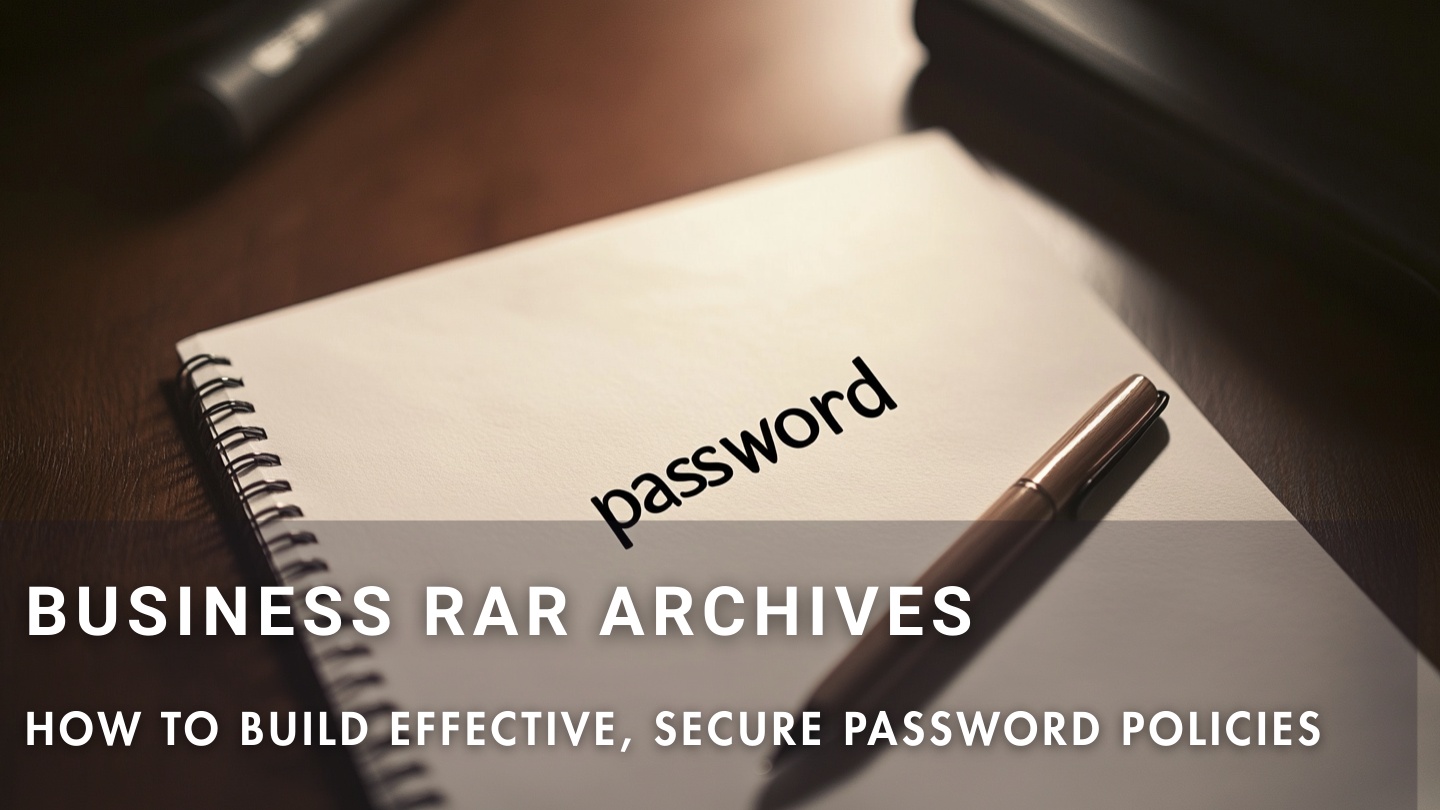 How businesses can create secure password policies for RAR archives