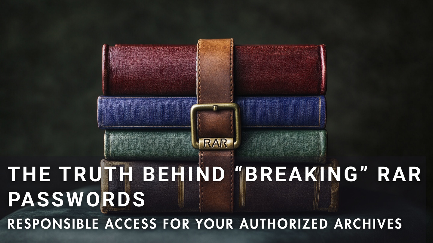 What breaking a RAR password actually means and how to work safely with your own archives