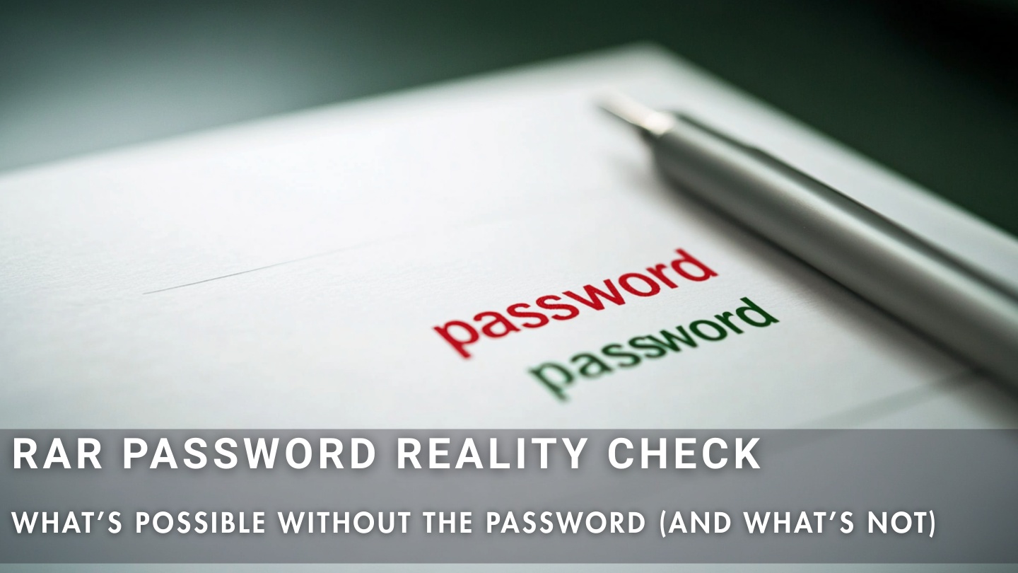What is realistically possible without a RAR password and what isn’t