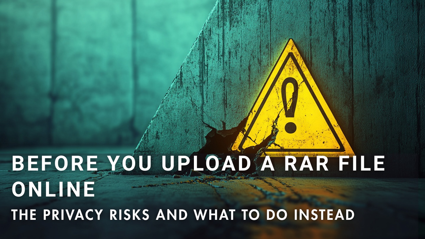Privacy risks of uploading RAR files online and safer alternatives