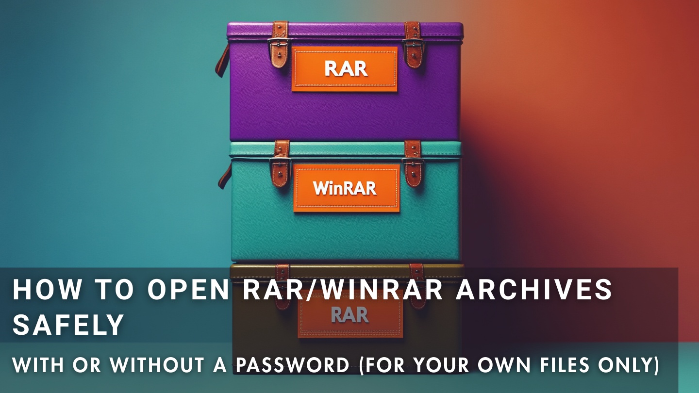 How to safely open RAR/WinRAR archives with or without a password
