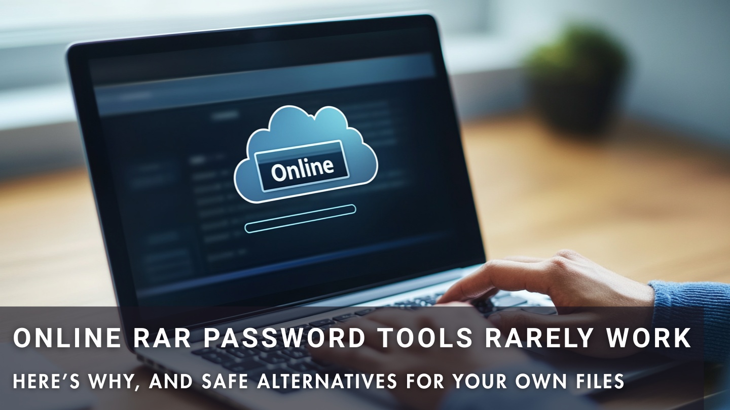 Why online RAR password tools fail and what safer options legitimate users have
