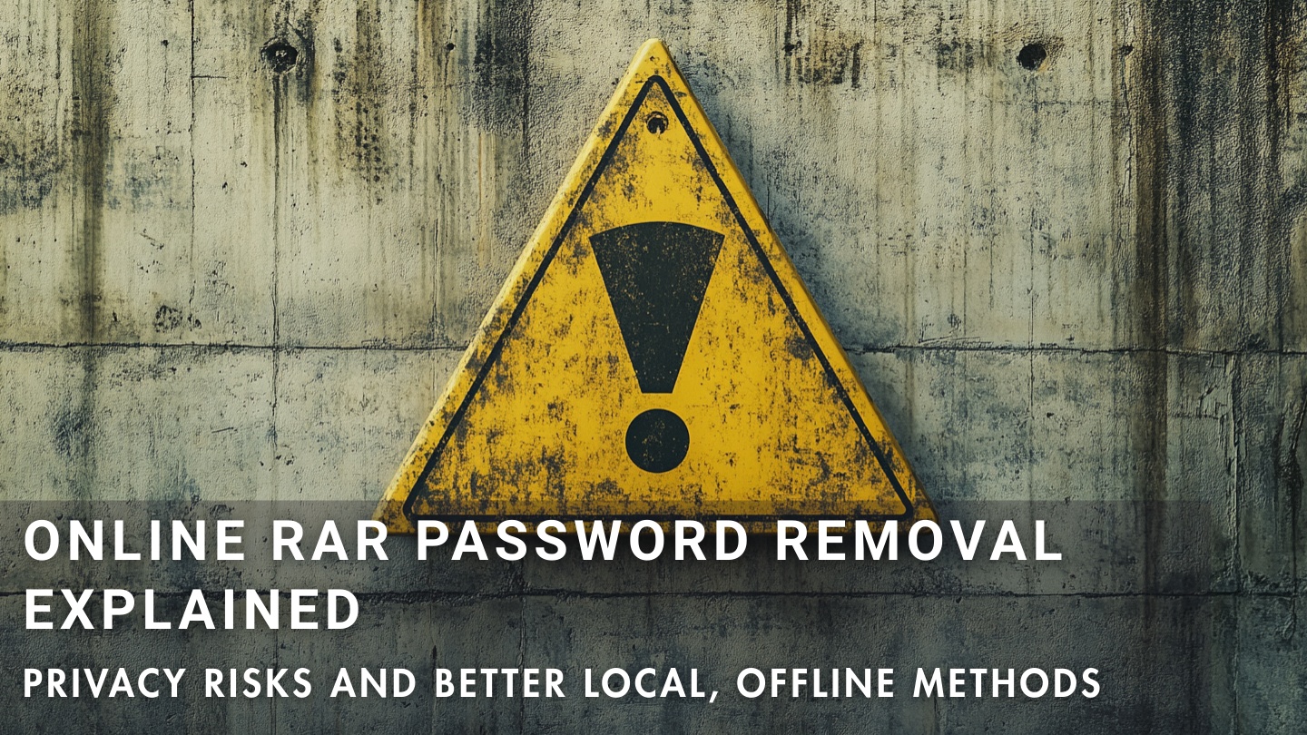 Why online RAR password removal is unsafe and what local methods are safer