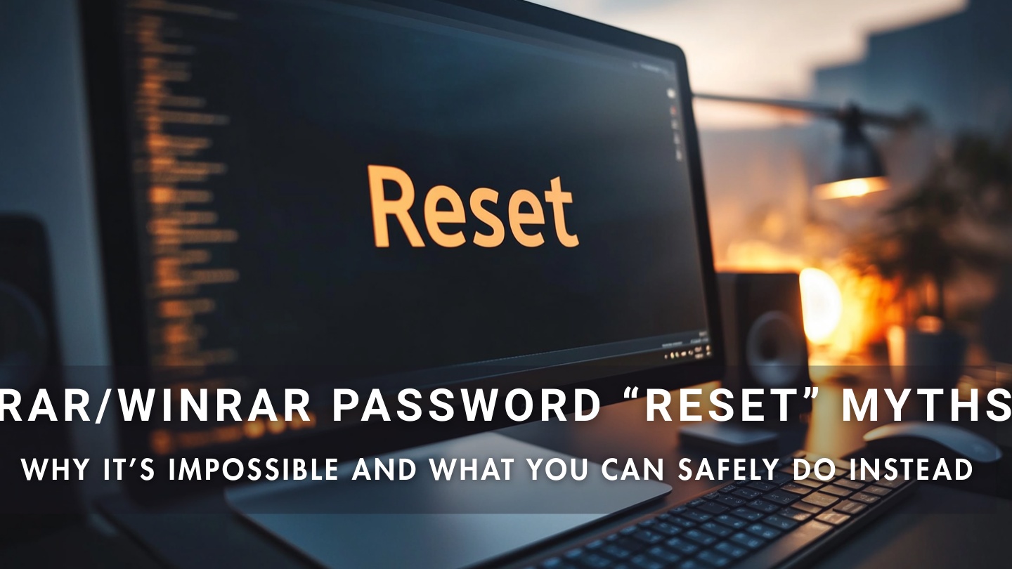 Why RAR/WinRAR passwords canât be reset and what safe options exist