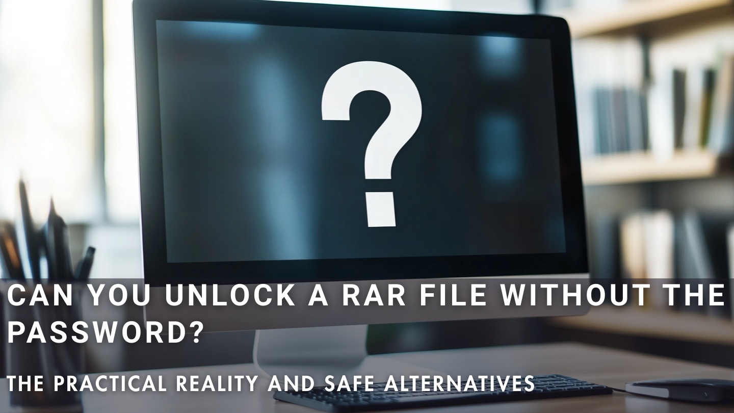 What unlocking a RAR file without a password realistically means