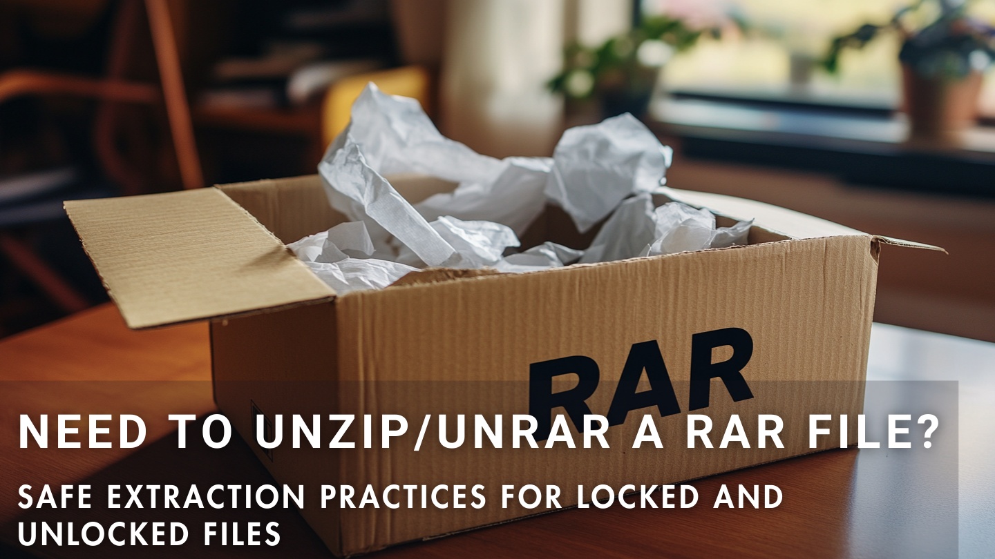 How to safely unzip or unrar RAR files with or without a password